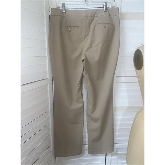 Talbots Heritage Straight Leg Khaki Slacks Pants Women's Sz 10 Career Poly Blend - Picture 6 of 10